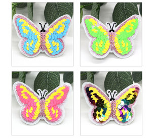 Tùy chỉnh sắt trên bướm thêu vá bán buôn thêu sequin các bản vá lỗi cho quần áo - Product Image 3