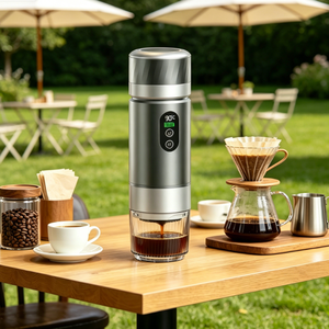 เครื่องชงกาแฟเอสเพรสโซแบบพกพาขนาด 80 มล. พร้อมจอ LED อัจฉริยะ ชาร์จไฟได้ ชงเร็ว เหมาะสำหรับการตั้งแคมป์และการเดินทาง - Product Image 2
