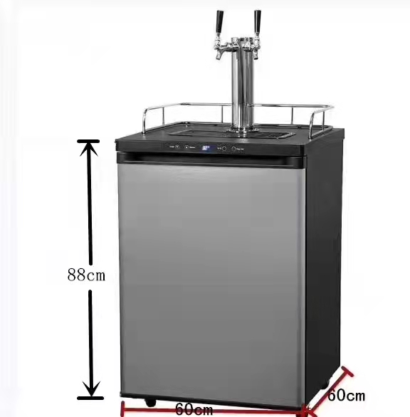 Stainless Steel Double Dischargers, Beer Dispenser Tower, Kegerator