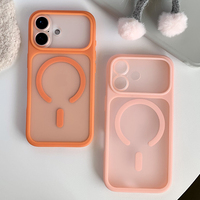 MOQ 500 Casing HP Hybrid Berkualitas Tinggi Anti Benturan dengan Penyangga, Kamera Dapat Dilepas, Magnetik, dan Lapisan Matte untuk iPhone 17 16 15 ProMax