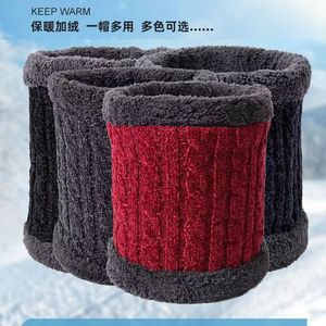 Calentador de cuello de punto con forro polar para hombre, máscara de invierno cálida de felpa para ciclismo, azul, negro, gris - Product Image 5