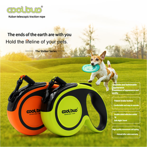 <span class=keywords><strong>Correa</strong></span> de piel de perro autorretráctil duradera, cuerda para caminar para cachorros de nailon de 16 pies con un solo clic - Product Image 1