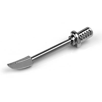 Piercing de téton en acier chirurgical avec cristal en forme d'épée, barre droite 14G, bijou de corps tendance pour femmes et hommes