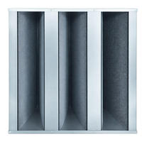 Nouveau filtre à air de type boîte V-Bank à charbon actif pour équipement de filtration d'air central HVAC, sous-haute efficacité, 4 sections