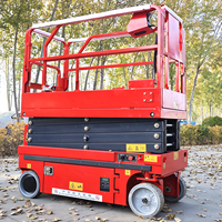 Vente directe : Plateforme élévatrice à ciseaux électrique autopropulsée, mini-véhicule stationnaire, capacité 100 kg, hauteur de travail 4-18 m