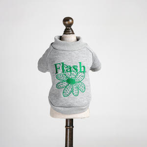 เสื้อคอกลมลายดอกเดซี่สดใสสำหรับสัตว์เลี้ยงตัวเล็ก  คอลเลคชั่นใหม่ประจำฤดูใบไม้ร่วงและฤดูหนาว อุ่นสบายและนุ่มนวล - Product Image 1