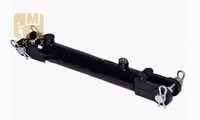 Cylindre hydraulique agricole à double action robuste avec fixation à étrier pour tracteur