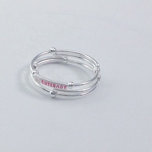 2Pcs Thiết Lập Dễ Thương Bé Tinh Khiết Bạc Vòng Đeo Tay S999 Sterling Bạc Vòng Đeo Tay Cho Bé Gái Và Bé Trai - Product Image 2