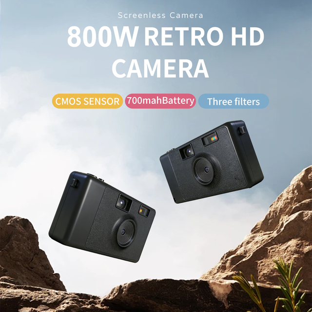 Kids Photography Camera Mini Digital Toy Camera 8MP HD Retro Filter Point and Shoot 128GB Storage Support