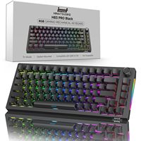 Clavier mécanique sans fil OEM ODM H83 Pro 75 % pour le gaming, hot-swappable avec bouton rotatif, rétroéclairage RGB, pré-lubrifié, switchs linéaires Cardamom S