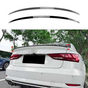 Aileron arrière de coffre en ABS de haute qualité pour Audi A3 S3 8V Berline 2014-2020, style automobile noir brillant, accessoires auto - Product Image 2