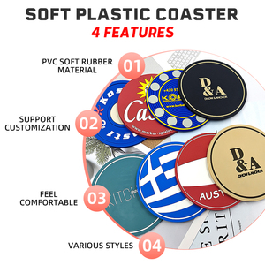 Posavasos de PVC Personalizados, Posavasos de Plástico Suave para Bebidas y Posavasos de Goma Redondos o con Forma Personalizada - Product Image 4