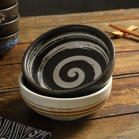 Vente en gros de bols japonais en céramique pour desserts/soupes/riz, vaisselle de restaurant, bols ronds pour salades et en-cas, bols pour sauce soja