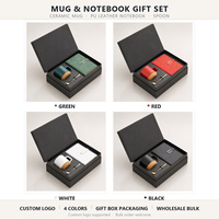 Cadeaux promotionnels d'entreprise avec logo personnalisé, ensemble cadeau d'entreprise fait main, carnet en PU, tasse en céramique, cuillère, cadeau d'entreprise haut de gamme