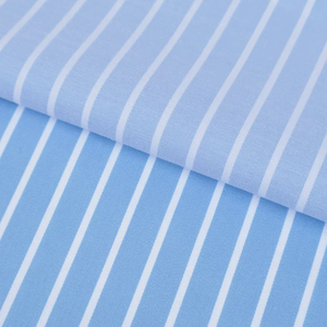 도매용 재고 있음: 100% 면 70수 원사염색 스트라이프 새틴 셔츠 원단, 액체 암모니아 마감, 고급 소재. - Product Image 5