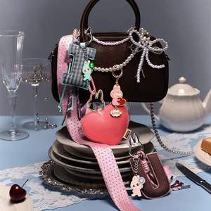 Металлический брелок-подвеска для сумок и ключей, серия «Heart Password», в стиле Blind Box, забавный аксессуар - Product Image 5