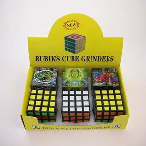 Nuevo Producto 2024, Molinillos de Hierbas en Forma de Cubo al por Mayor, Molinillo de Hierbas Grande de Plástico de 60 mm con Logotipo Personalizado - Product Image 2