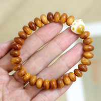 Bracelet de perles d'abacus en cyprès vieilli