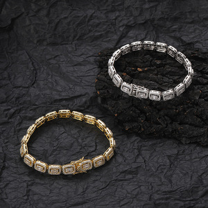 7Mm <b>Copper</b> <b>Bracelet</b>, Rectangular Hollow Chain, Zircon Chain for Women. Tanjing Fashion Lijing Necklace - Product Image 2