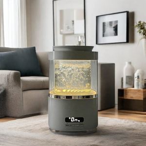 Humidificador de niebla caliente eléctrico estilo coreano 3L dispositivo humidificador desinfectante hogar Hotel 24 horas vidrio dormitorio único - Product Image 5