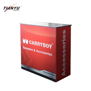 مكتب أمامي محمول من القماش المخصص ، مكتب استقبال زاوية صغير أسود حديث - Product Image 4