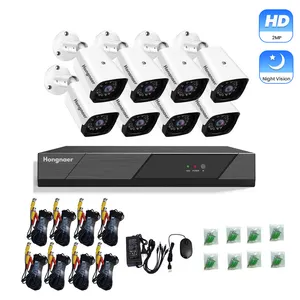 OEM 8 ช่อง H.265 2MP กลางแจ้ง AHD Bullet IP ความปลอดภัยกล้องวงจรปิดระบบกล้อง 8CH DVR ระบบรักษาความปลอดภัยภายในบ้านระบบกล้องลวด