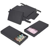 Boîte coulissante en carton rigide noir mat de qualité supérieure pour rouge à lèvres et parfum, emballage personnalisé avec logo, boîtes cadeaux