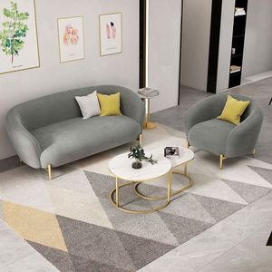 Moda divano semplice soggiorno salone di bellezza mobili per il tempo libero in stile moderno divano in velluto - Product Image 3
