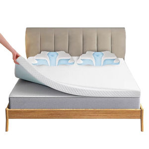 CertipUR-US-zertifizierter 3-Zoll-Memory-Foam-Matratzenaufleger mit hoher Dichte und verbessertem Kühlgel-Bett deckel, rutsch fest - Product Image 1