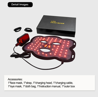 Masque facial LED à lumière rouge certifié ISO 13485 & MDSAP 510K 630nm 830nm, masque de luminothérapie LED, masque facial LED, luminothérapie