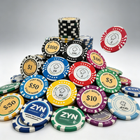 Jetons de poker personnalisés en céramique et ABS de haute qualité, nouvelle collection 2026, avec logo sur mesure, vente en gros