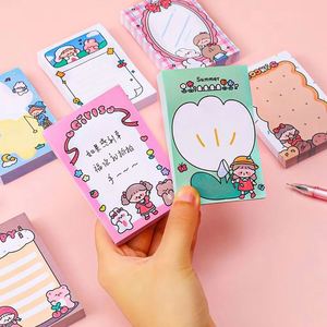Bloc de Notas Personalizado de 80 Páginas con Diseño de Chica de Dibujos Animados, Autoadhesivo, Papelería para Estudiantes con Lista de Tareas y Funciones de Mensaje - Product Image 4