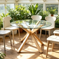 Table à manger minimaliste italienne convertible en verre trempé pour la maison, les appartements, les bureaux, les salons, les chambres, les balcons