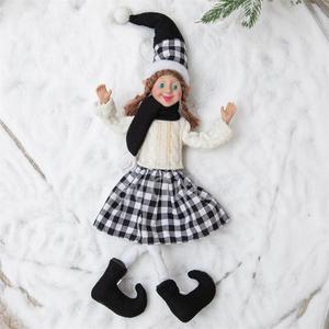 Duendes Navideños Traviesos de Fábrica, Niños y Niñas de Tartán, Regalos Navideños Hechos a Mano Nórdicos para Celebrar la Navidad, Decoración del Hogar - Product Image 3