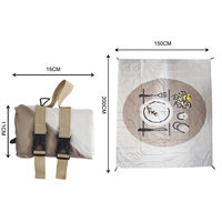 Tapis de plage pliable imperméable en nylon miniature avec logo personnalisé, résistant à l'humidité, pour pique-nique en plein air, couverture de poche