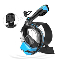 Système respiratoire d'assistance électrique masque de plongée en apnée anti-buée logo personnalisable ensemble de masques de plongée avec tuba complet