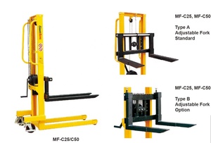 Forklift Mini Berkualitas Tinggi Seri MF-C Kapasitas Angkut Raksasa 120kg, Penumpuk Manual dengan Kaki Penyangga - Product Image 6