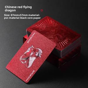 Cartes à jouer de luxe LEYAO en feuille d'or, imperméables et durables, pour jeux de casino et cadeaux haut de gamme – Cartes à jouer dorées - Product Image 6