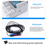 Automatisches Digitales Pool-Wasserqualitäts-Überwachungssystem Chlor-Dosiersystem pH-ORP-Tester für Schwimmbadpflege