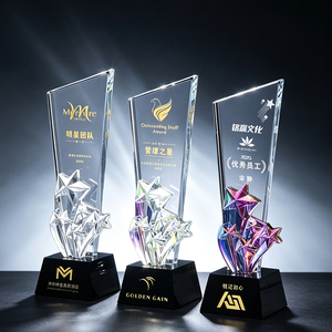 Trofeos chapados en cristal personalizables, placa <span class=keywords><strong>de</strong></span> medallas, competiciones <span class=keywords><strong>de</strong></span> coro <span class=keywords><strong>de</strong></span> música para niños con <span class=keywords><strong>grabado</strong></span> en Color UV - Product Image 1