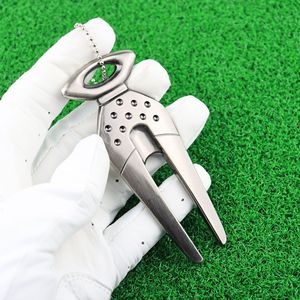 <b>Golf</b> Divot Tool Zinc Alloy Short Chain Convenient Green Fork For <b>Golf</b> Course Repair - Product Image 2
