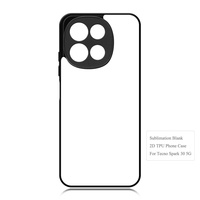 Coques de téléphone portable Tecno Spark 30 Series 2D en TPU pour sublimation, personnalisables, antichoc et étanches