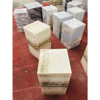 Newstar Onyx Würfel-Sockel Hellblauer Jade Couchtisch Ausstellungsständer Naturstein Marmor Onyx Podest
