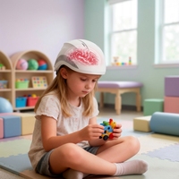 Casque de Neurothérapie Pédiatrique Professionnel TPBM à Lumière Infrarouge Proche 810nm pour l'Autisme, le TDAH, les Troubles du Traitement Sensoriel, Utilisation à Domicile