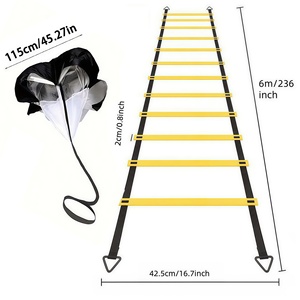 Escalera de Agilidad Portátil y Ajustable para Entrenamiento de Fútbol, Kits de Entrenamiento de Resistencia Personalizables para Niños - Product Image 2