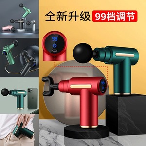 Mini Pistola de Masaje Eléctrica Portátil con Pantalla LCD, 5 Velocidades, 4 Cabezales para la Columna Cervical - Product Image 2