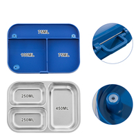 Boîte à bento isotherme en acier inoxydable 1450 ml, acier inoxydable 304, 2 couches, anti-fuite, avec logo personnalisé pour adultes et enfants