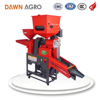DAWN AGRO Décortiqueuse de riz avec tamis vibrant, mini-machine à éliminer les impuretés, moulin à disques pour la fabrication de semoule de maïs, pour usage domestique