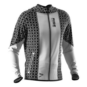 Survêtement de sport pour homme avec fermeture éclair intégrale, sublimation, pour activités de plein air, par le fabricant Wrestling, veste à capuche noire zippée - Product Image 3