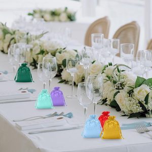 Petit cadeau tissu imprimé logo luxe doux parfum soie Satin pochette à poussière emballage personnalisé cordon sac à bijoux - Product Image 4